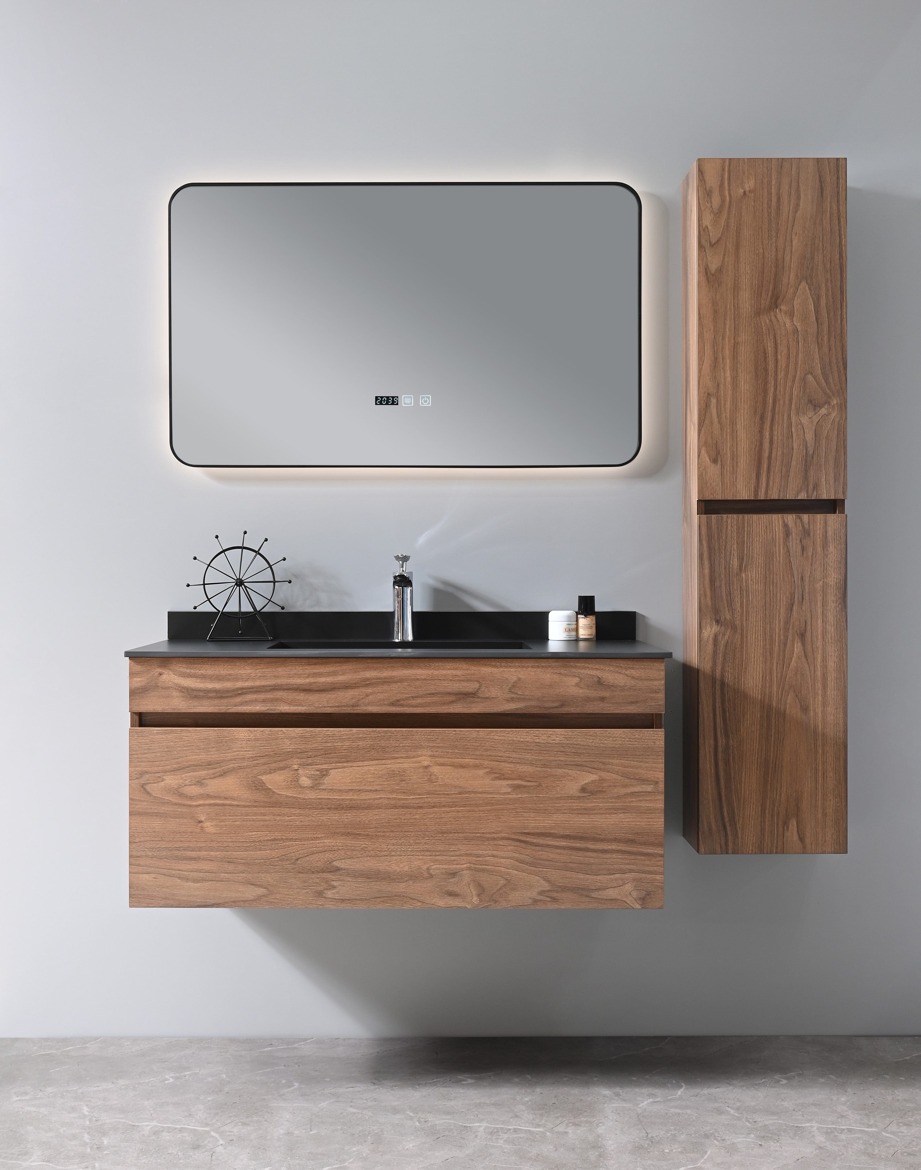 Auva Meuble Lingerie Murale Allure 12" Noyer